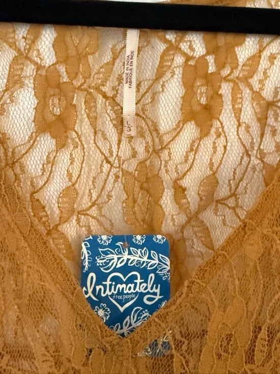 NWT Free People gold lace boho bell trapeze tank - Picture 6 of 7